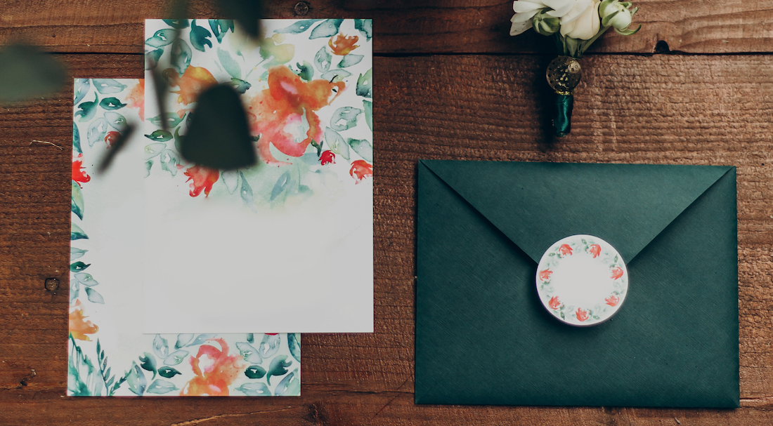 Rustic wedding invitation set
